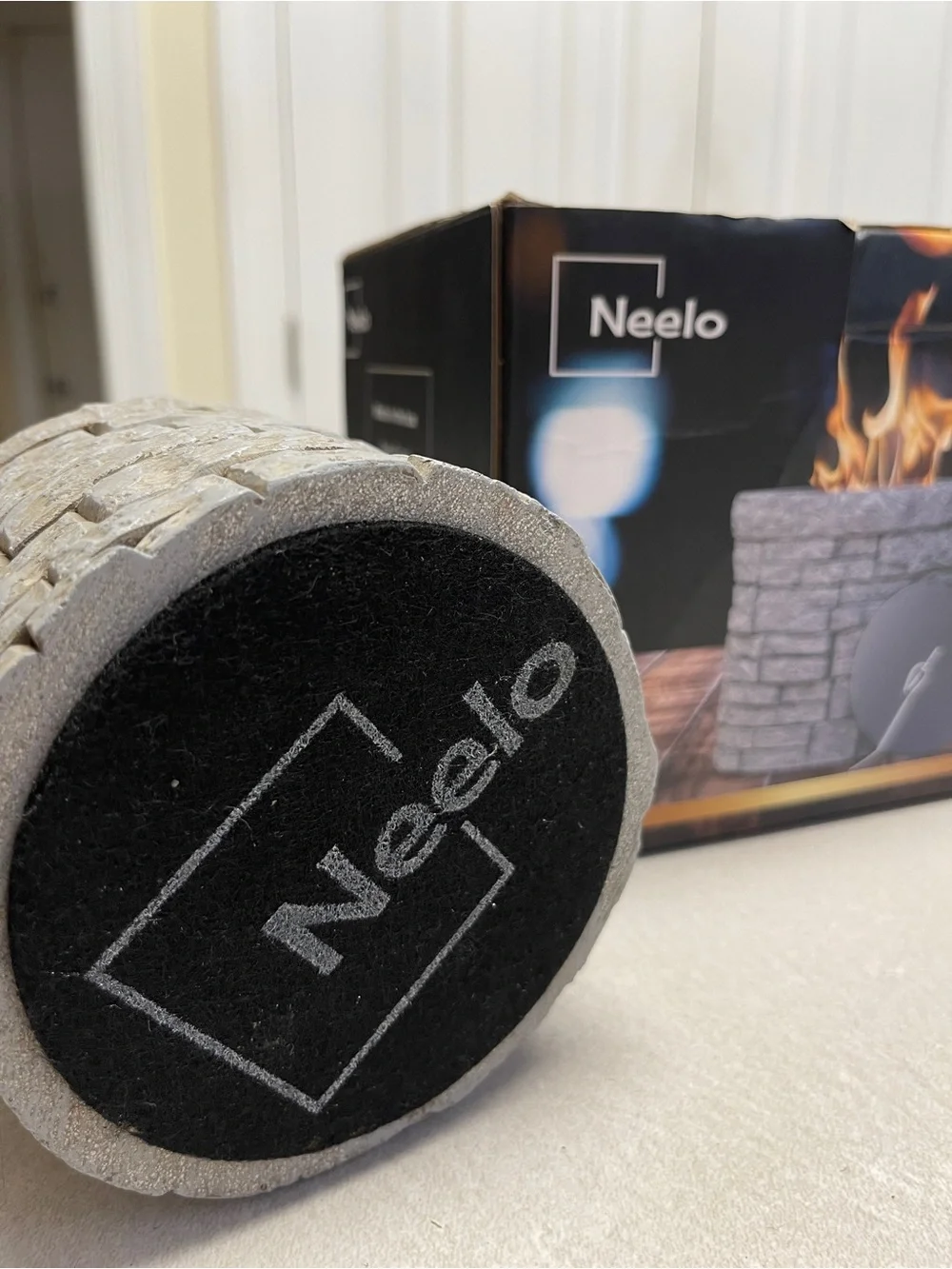 Neelo Tabletop Fire Pit 4 inch Indoor Outdoor Fireplace S’mores Station w Box